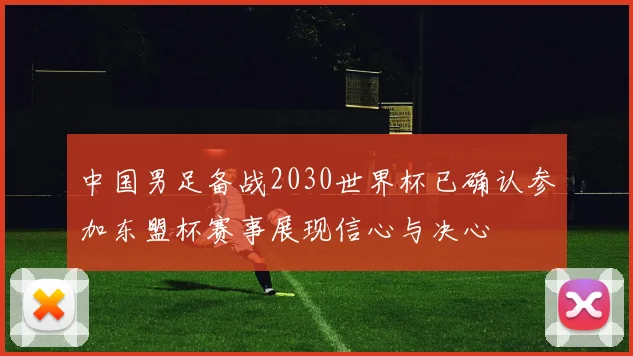 中国男足备战2030世界杯已确认参加东盟杯赛事展现信心与决心